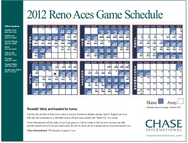Reno Aces 2012 game schedule – Reno, Incline Village, Sparks, Carson City, and Northern Nevada ...